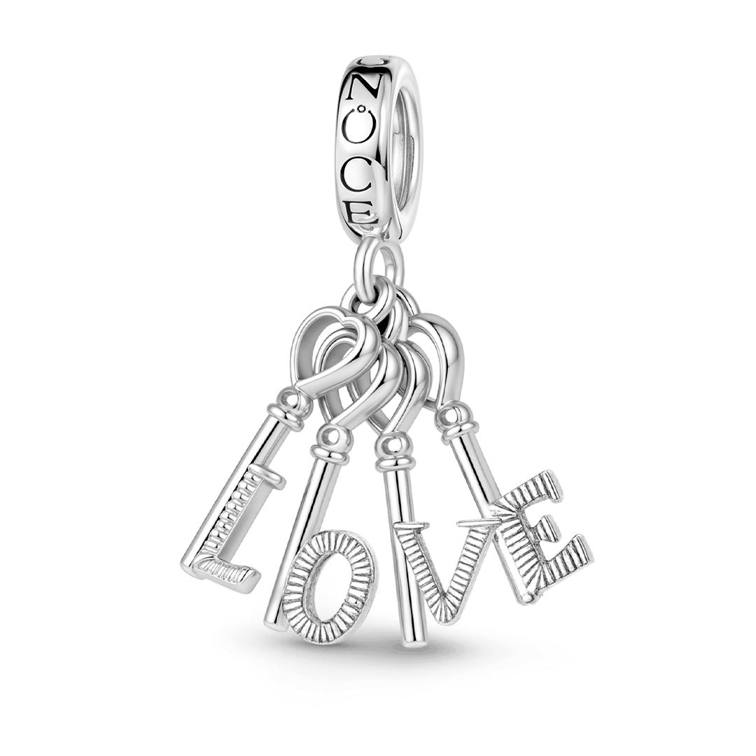 Gnoce "LOVE" Key Pendant Dangle Charm_1