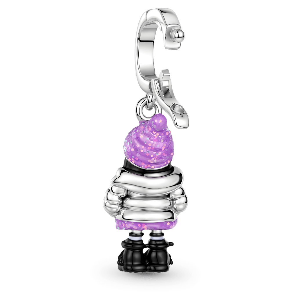 Gnoce Full‑Body Character Dangle Charm Platinum‑plated Silver Blend_5