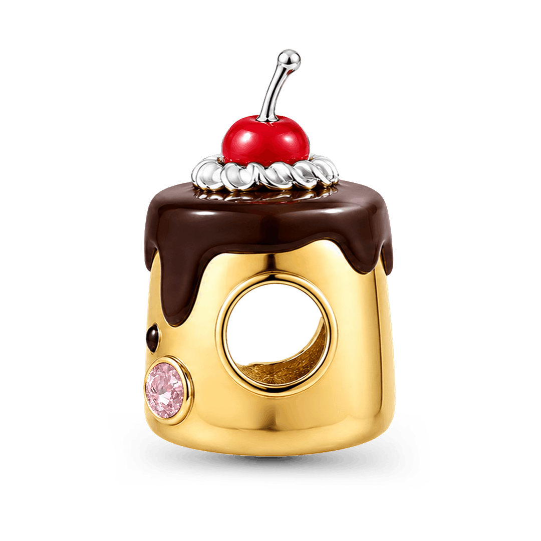 Gnoce Japanese Pudding Through‑hole Bead Charm Platinum‑plated Silver Blend_5