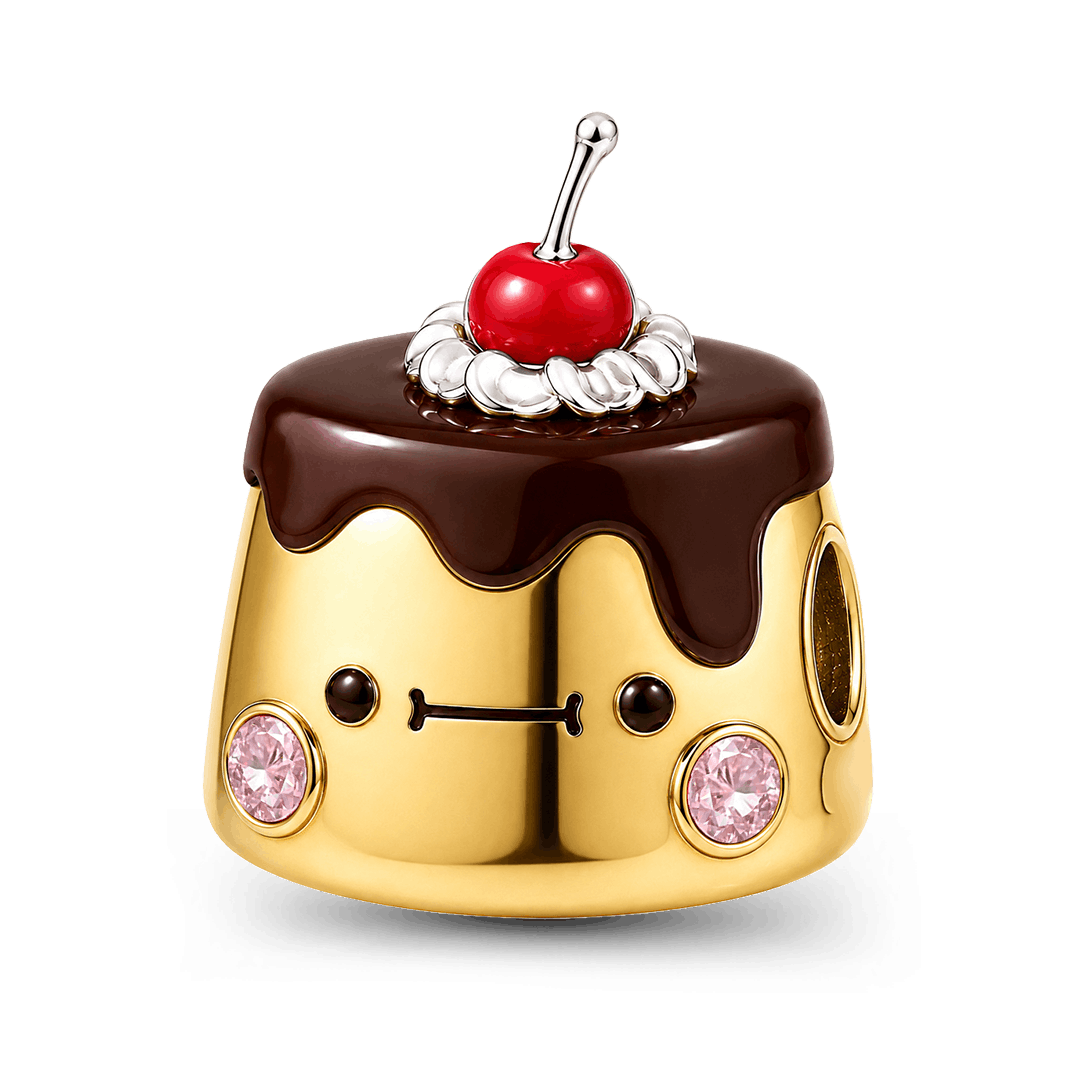 Gnoce Japanese Pudding Through‑hole Bead Charm Platinum‑plated Silver Blend_1