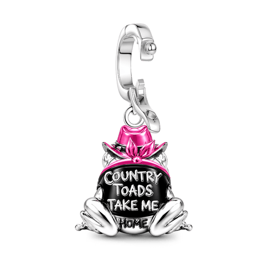 Gnoce Glow-in-the-dark Punk Toad Clasp Dangle Charm Platinum-plated Silver Blend_3