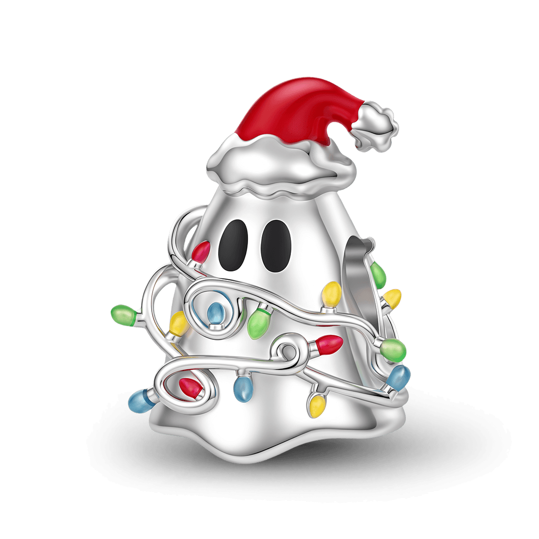 Gnoce Glow-in-the-dark Christmas Halloween Ghost Fairy Light Bead Platinum-plated Silver Blend_2