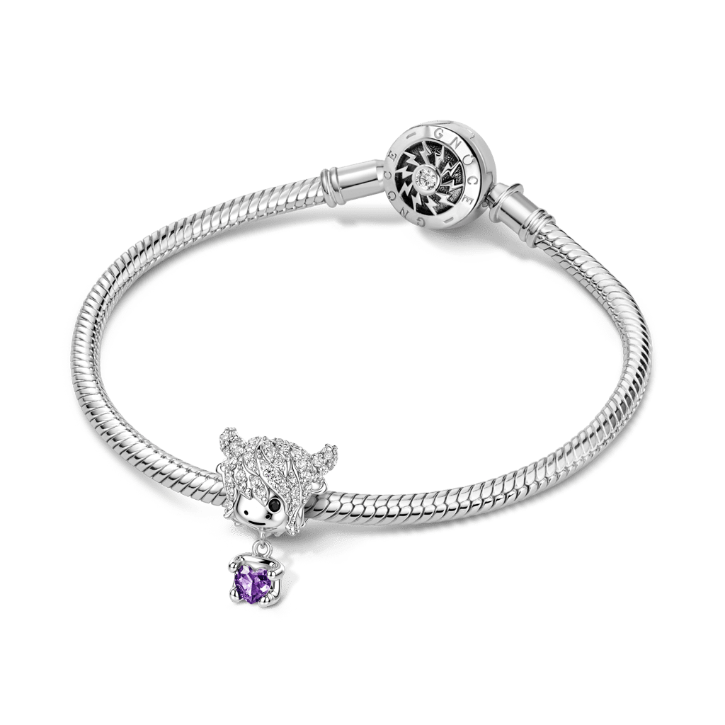 Gnoce Highland Cow Animal Series Bead Platinum-plated Silver Blend_3