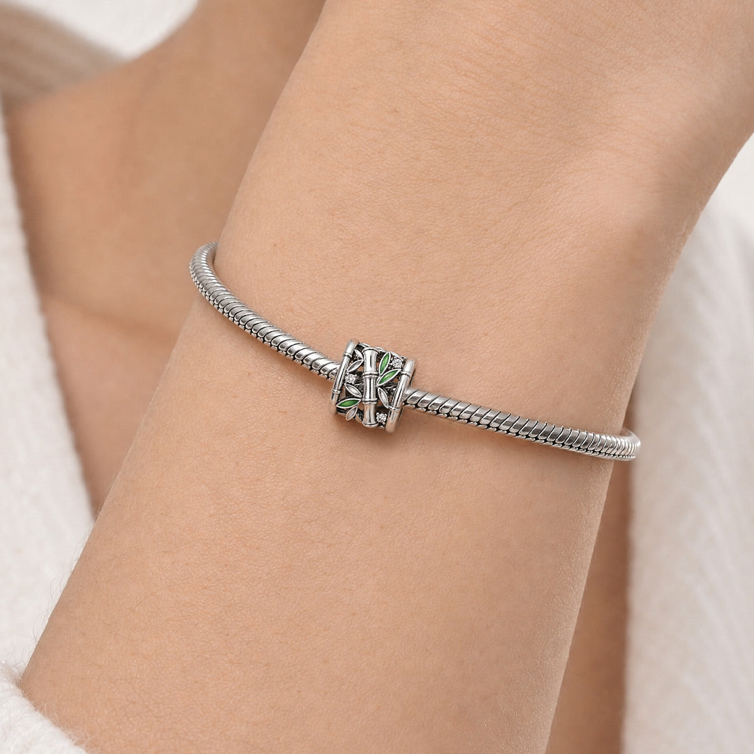 Gnoce Unbroken Bamboo Bead Platinum-plated Silver Blend_2