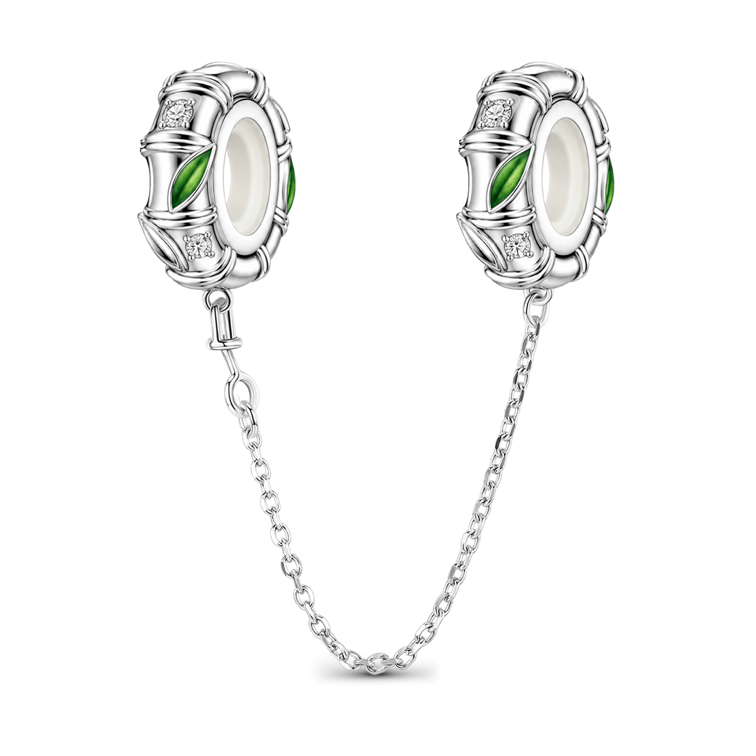 Gnoce Unbroken Bamboo Safety Chain Platinum-plated Silver Blend_1