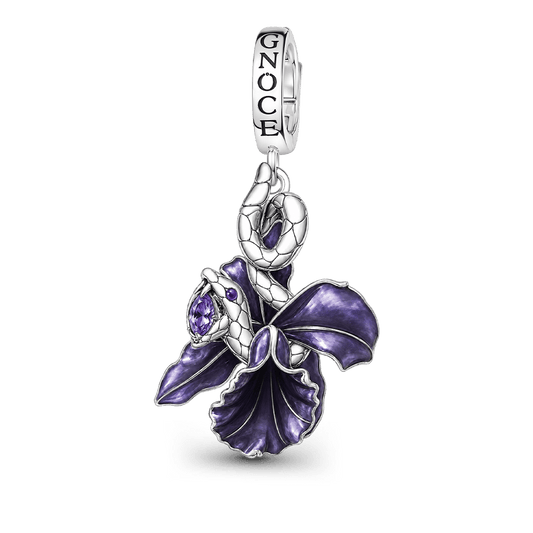 Gnoce Glow-in-the-dark Temptress Datura Clasp Dangle Charm Platinum-plated Silver Blend_1