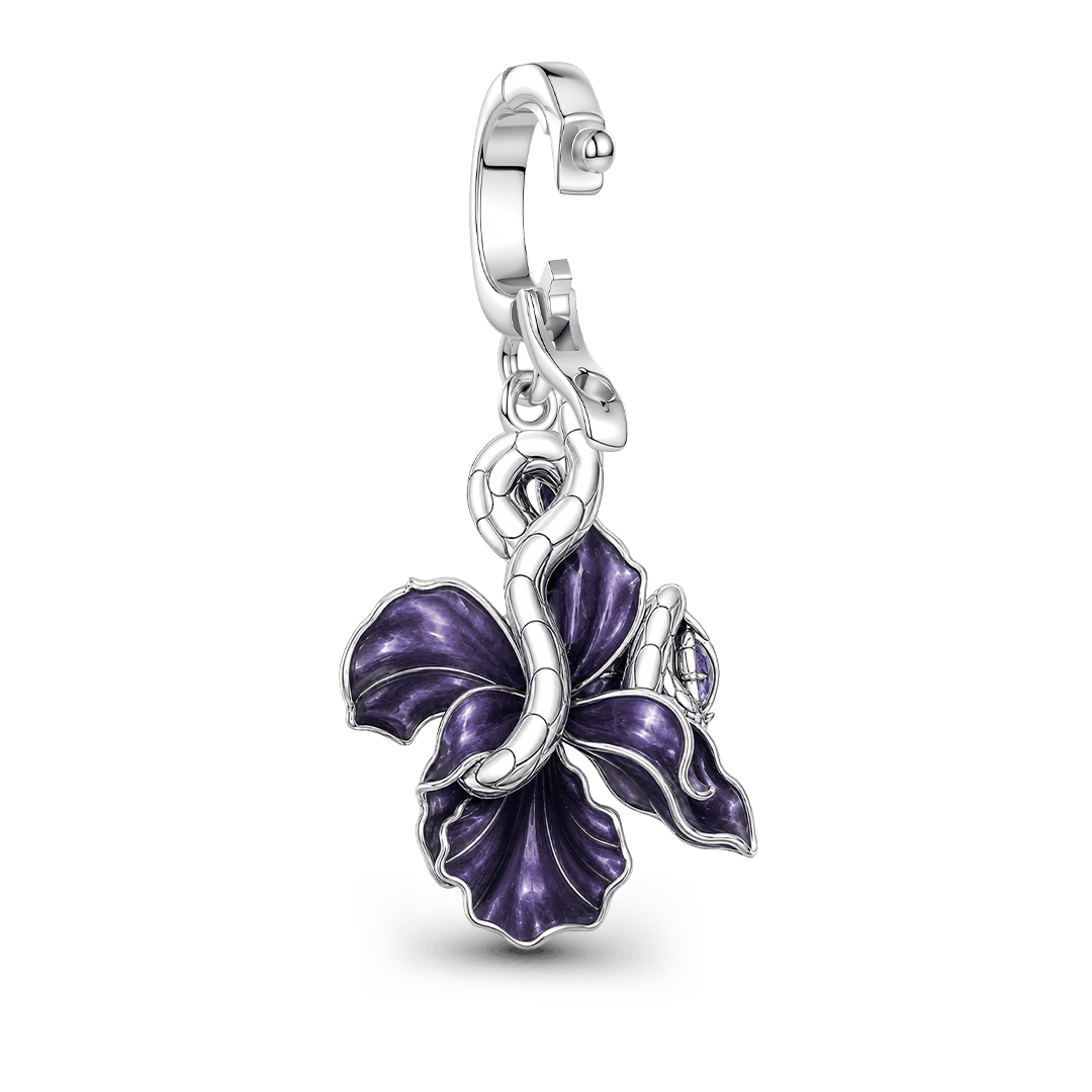 Gnoce Glow-in-the-dark Temptress Datura Clasp Dangle Charm Platinum-plated Silver Blend_7