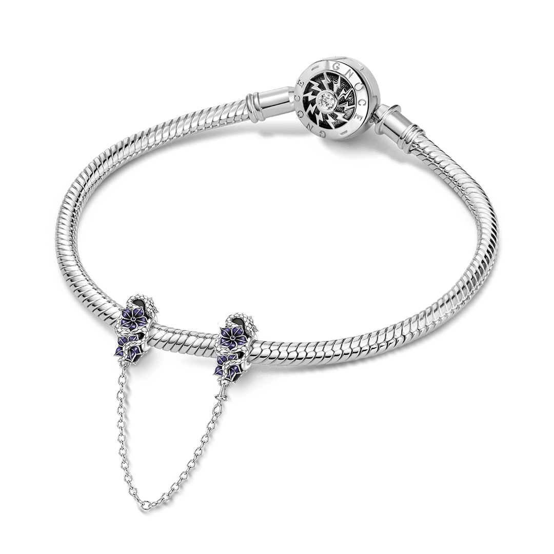 Gnoce Glow-in-the-dark Temptress Datura Safety Chain Platinum-plated Silver Blend_4