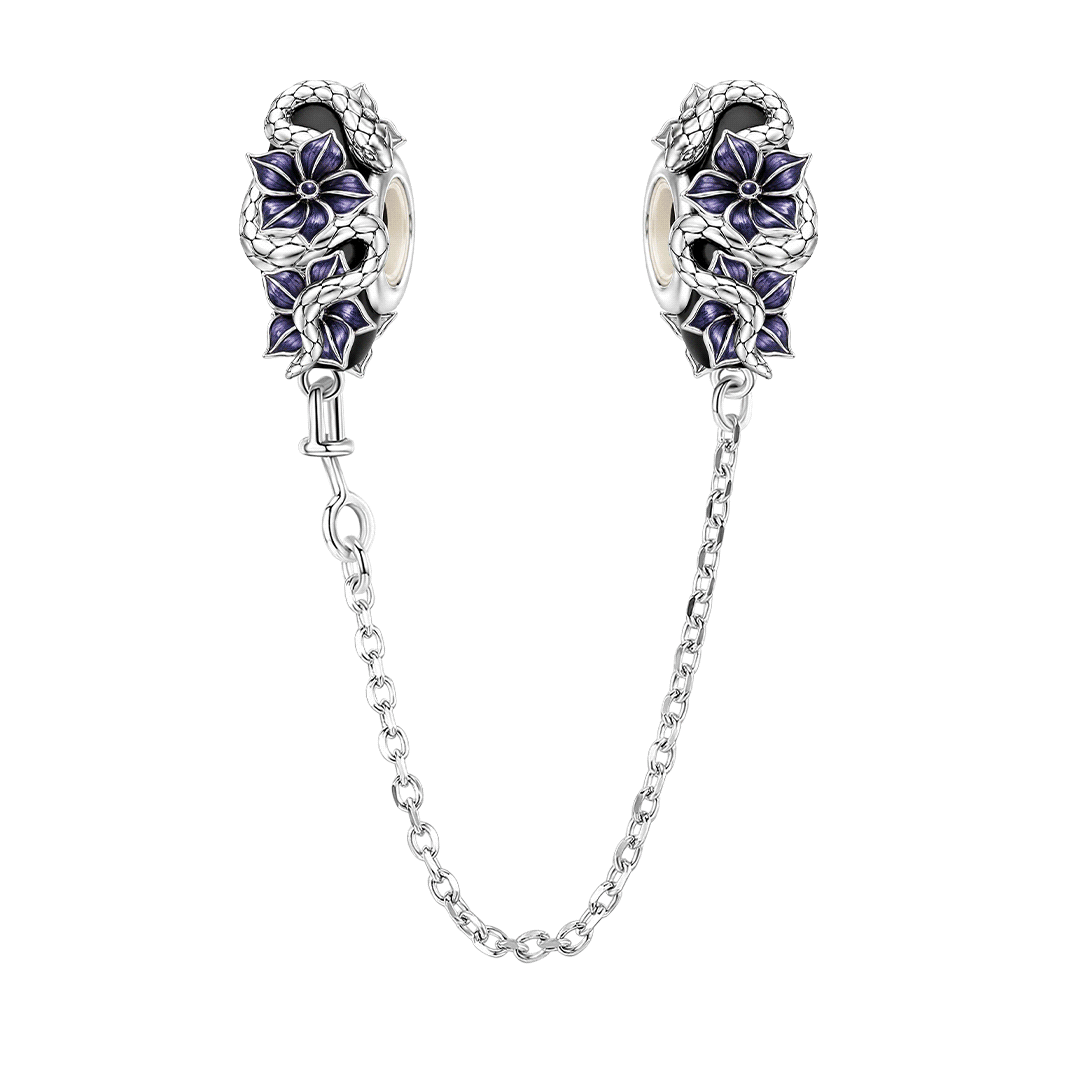 Gnoce Glow-in-the-dark Temptress Datura Safety Chain Platinum-plated Silver Blend_1