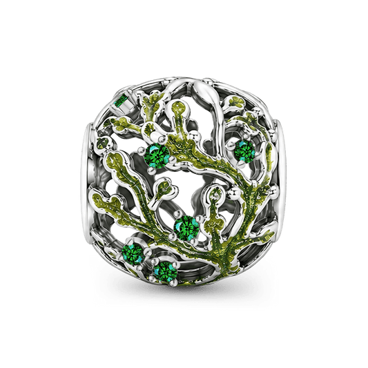 Gnoce The Unseen Moss Bead Platinum-plated Silver Blend_1