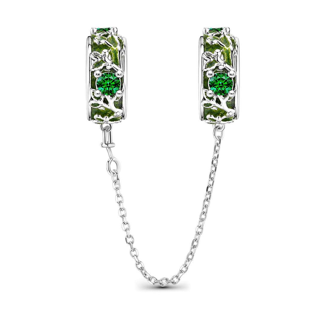 Gnoce The Unseen Moss Safety Chain Platinum-plated Silver Blend_1