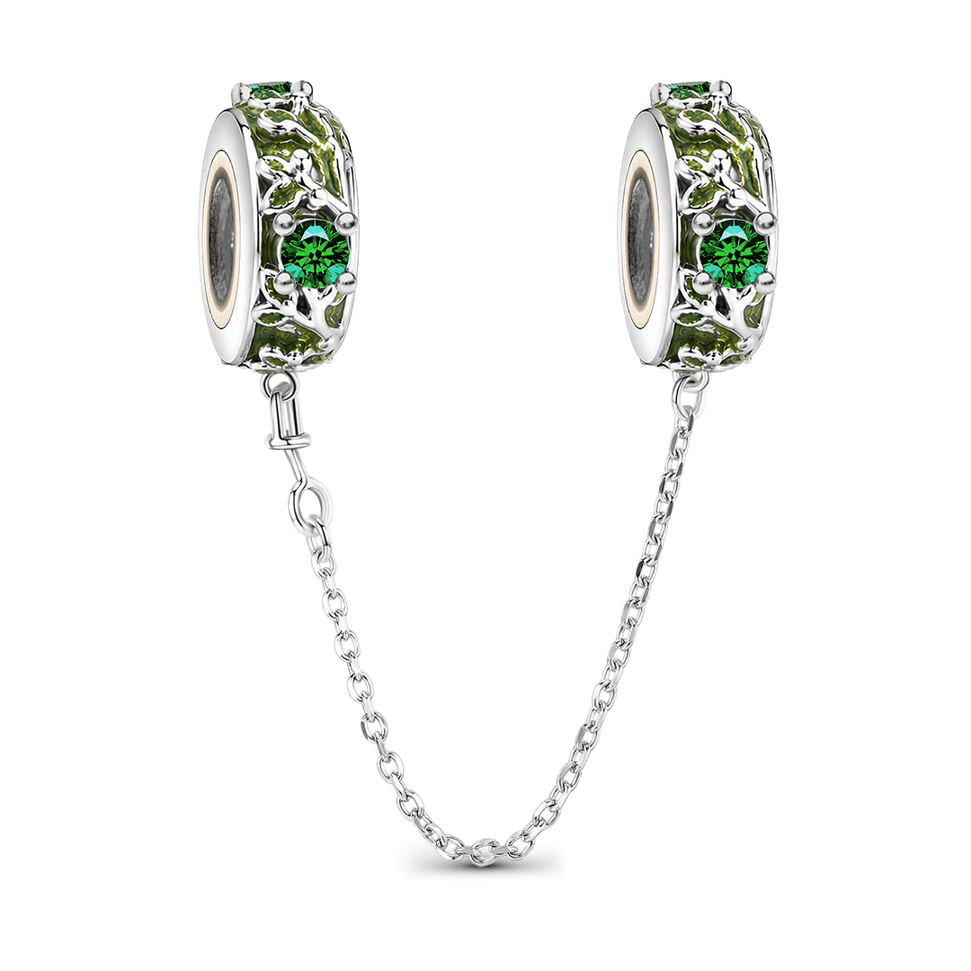 Gnoce The Unseen Moss Safety Chain Platinum-plated Silver Blend_5