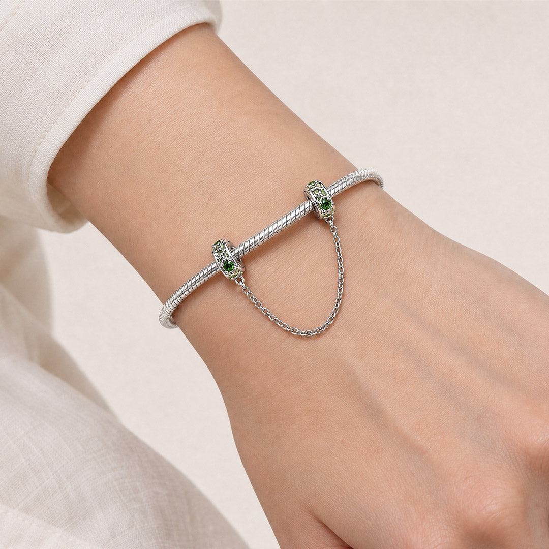 Gnoce The Unseen Moss Safety Chain Platinum-plated Silver Blend_2