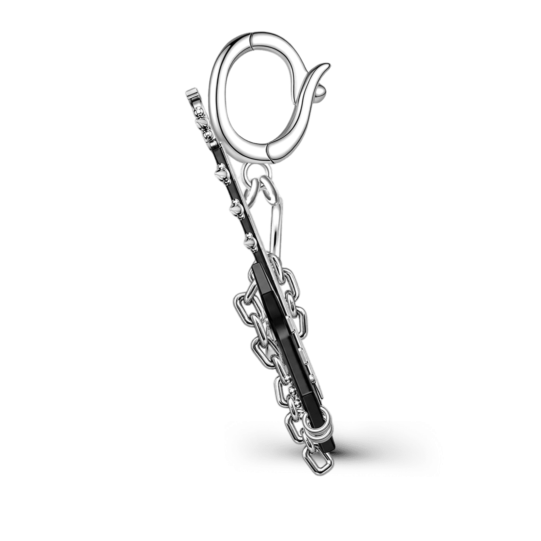 Gnoce British Punk Series Guitar Clasp Dangle Charm Glow-in-the-dark Black Gold-plated Silver Blend_6