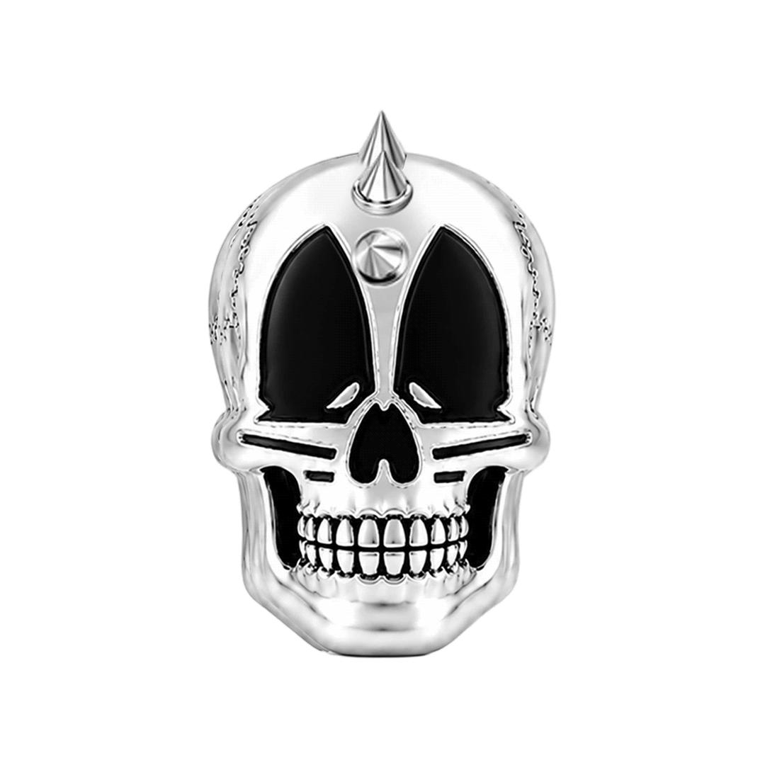 Gnoce Halloween Punk Skull Bead Glow-in-the-dark Platinum-plated Silver Blend_1