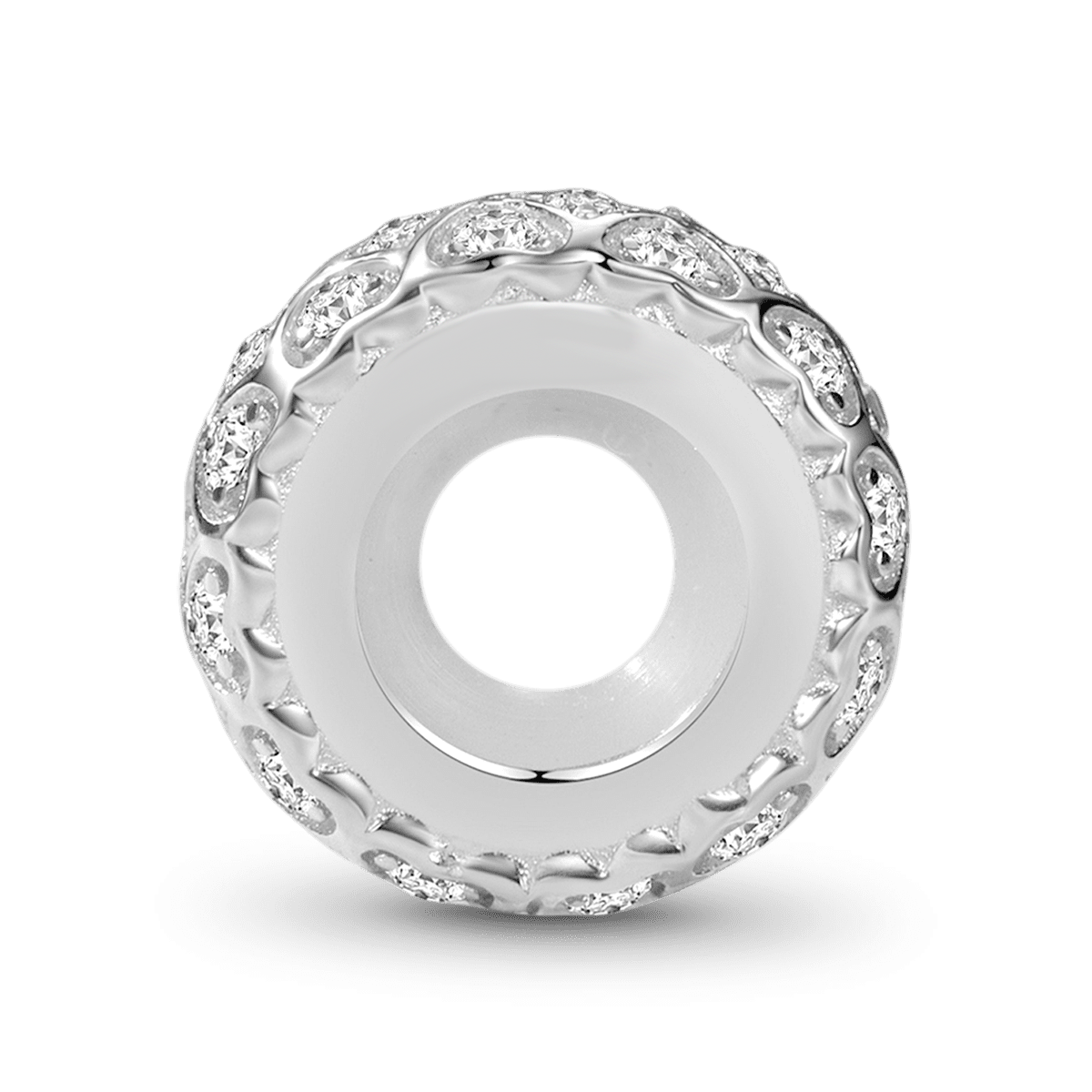 Gnoce 925 Silver Heart Lattice Spacer Bead Charm_4