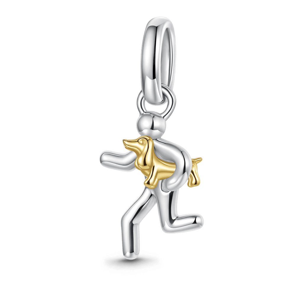 Gnoce Dachshund Hug Escape Pendant Dangle Charm_1