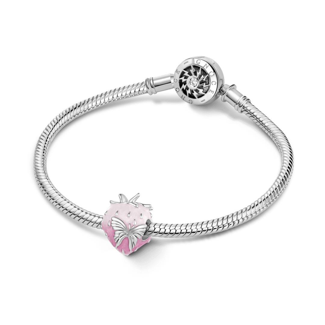 Gnoce Gradient Pink Strawberry Butterfly Charm_5