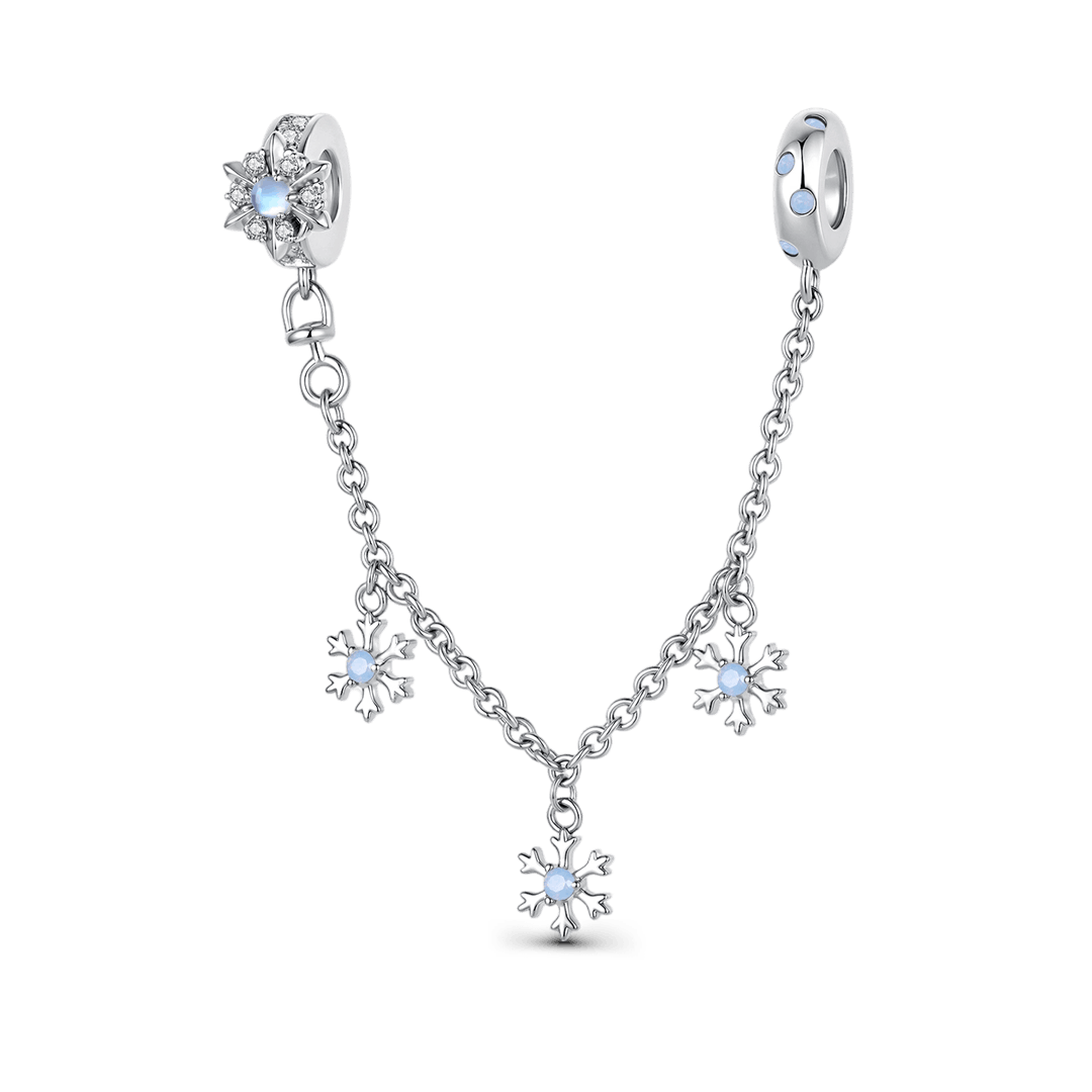 Gnoce Snowflake Pattern Safety Chain Charm_1