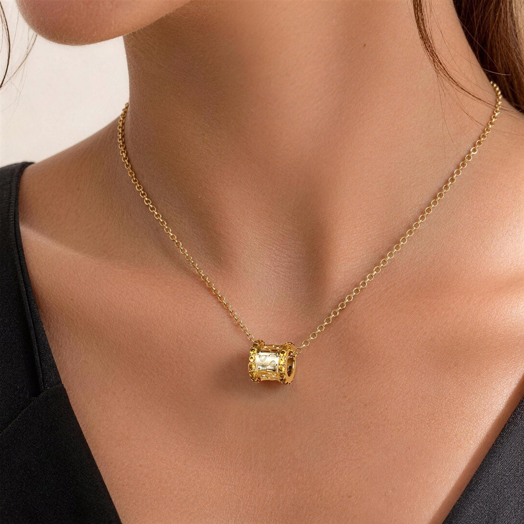 Gnoce Harry Potter Hufflepuff House Cup Barrel Necklace_2