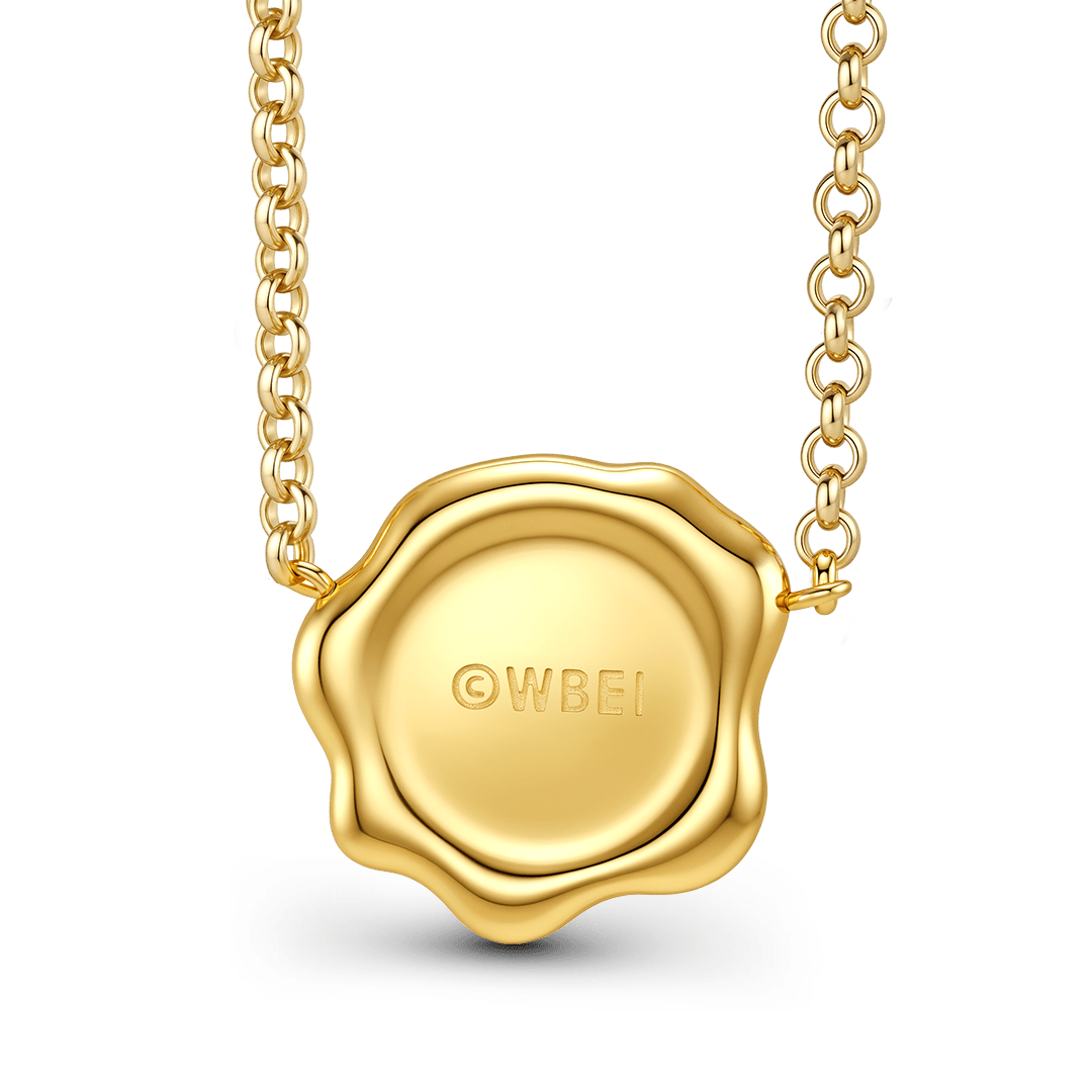 Gnoce Harry Potter Hogwarts H Wax Seal Gold‑Tone Necklace_4