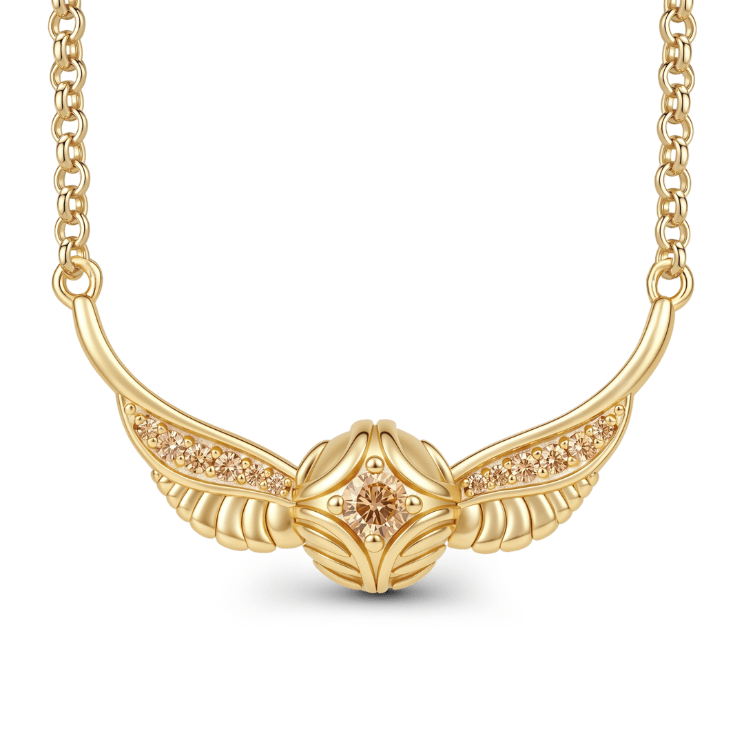 Gnoce Harry Potter Golden Snitch Necklace_1