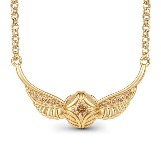 Gnoce Harry Potter Golden Snitch Necklace_1