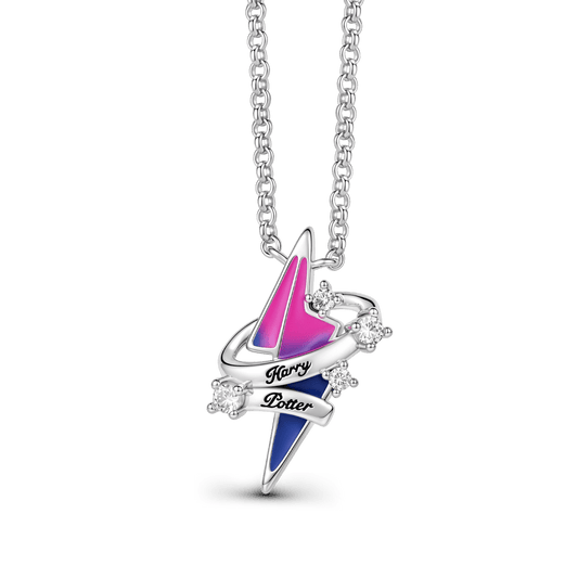 Gnoce Harry Potter Glow‑in‑the‑Dark Lightning Bolt Gradient Ribbon Necklace_1