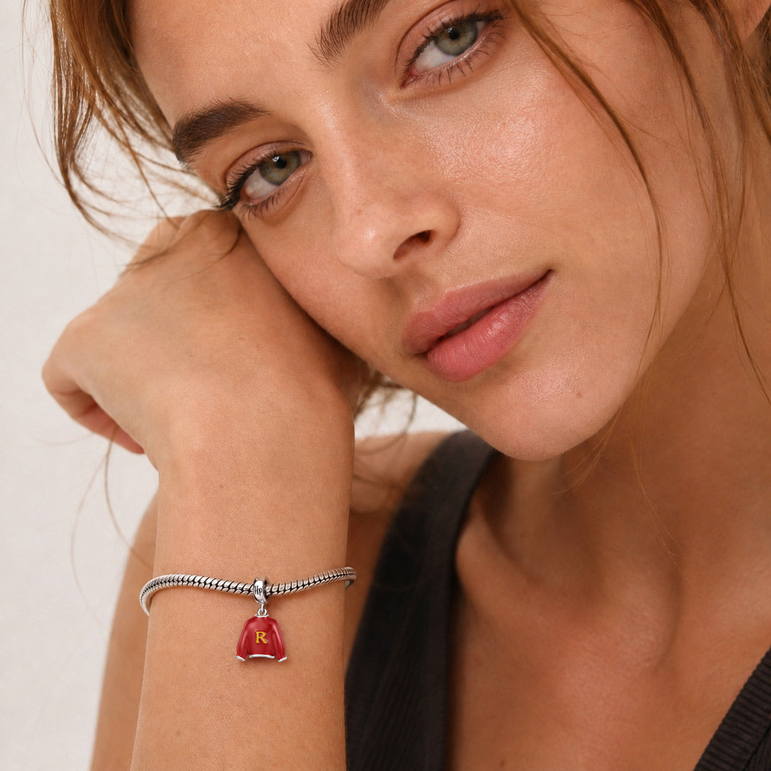 Gnoce Harry Potter Weasley Red R Letter Sweater Dangle Charm_3