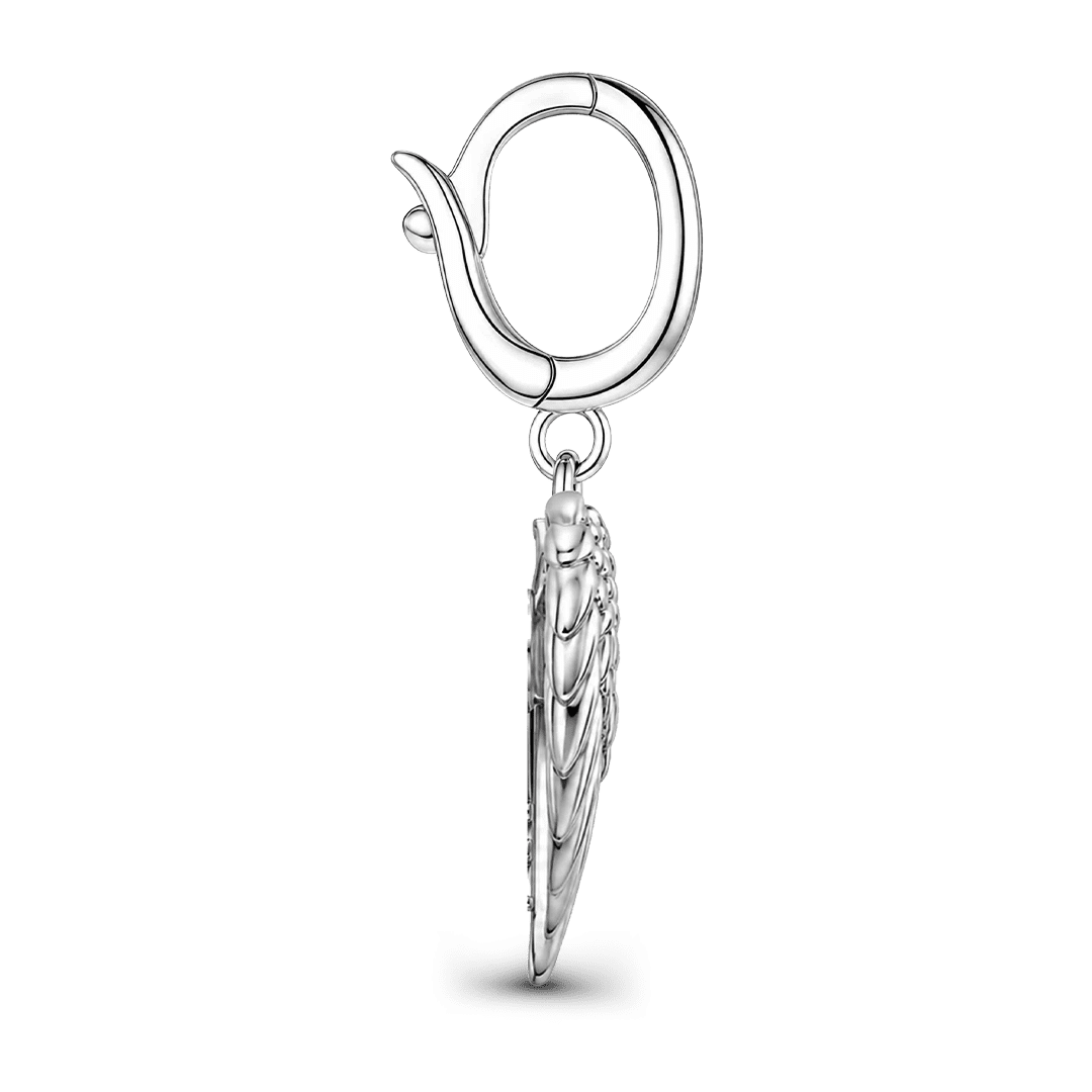 Gnoce Religious Series Love God Wings Clasp Dangle Charm Platinum-plated Silver Blend_6