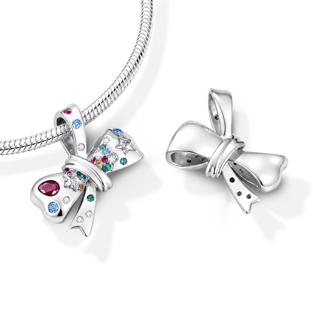 Gnoce Colorful Bow Pattern Bead Charm_5