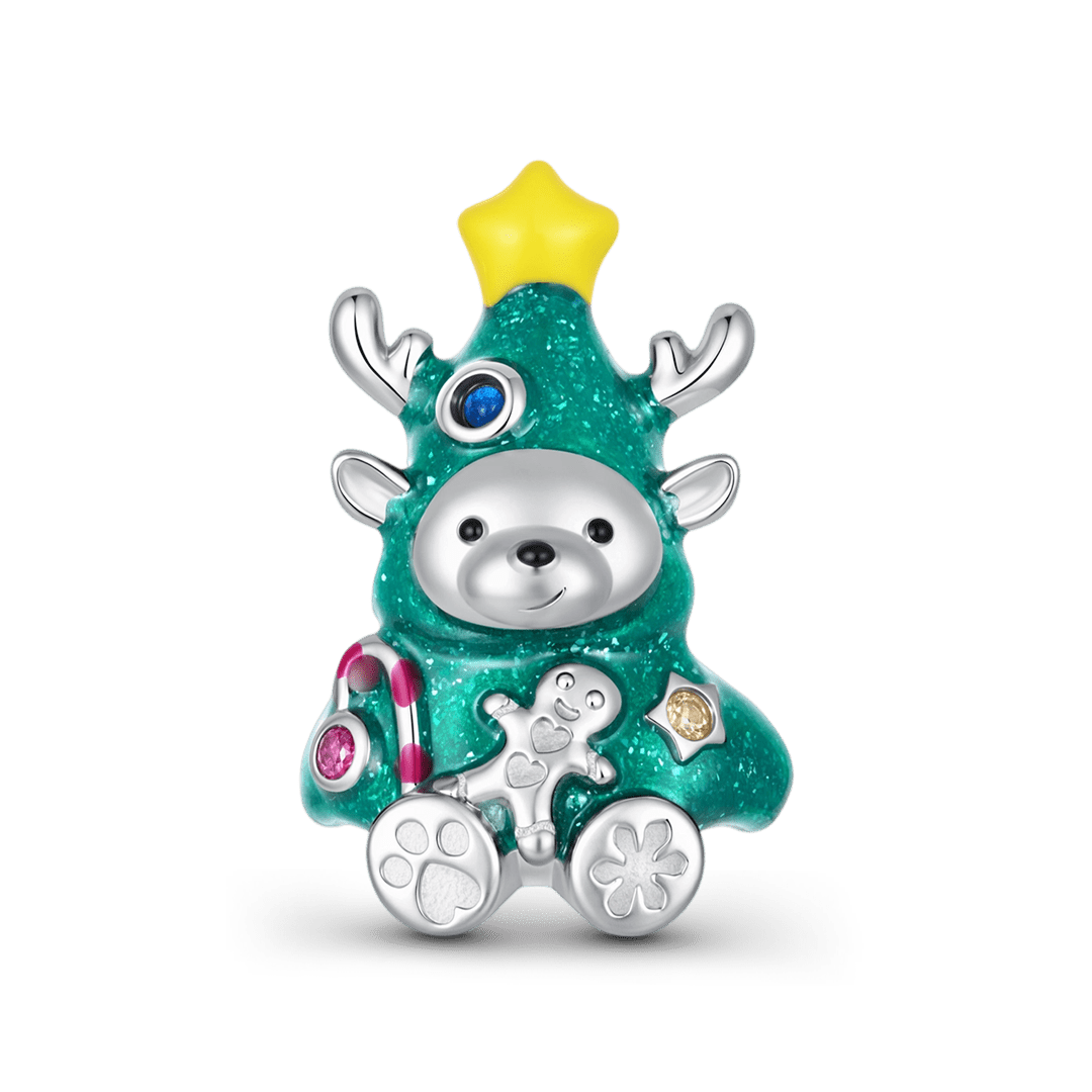 Gnoce Bear Christmas Tree Outfit Pattern Bead Charm_1