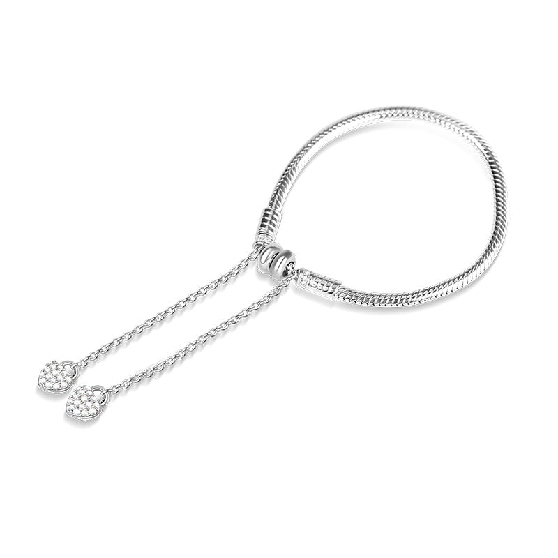 Gnoce "Two Hearts One Fate" Adjustable Double Rubber Band Bracelet_2