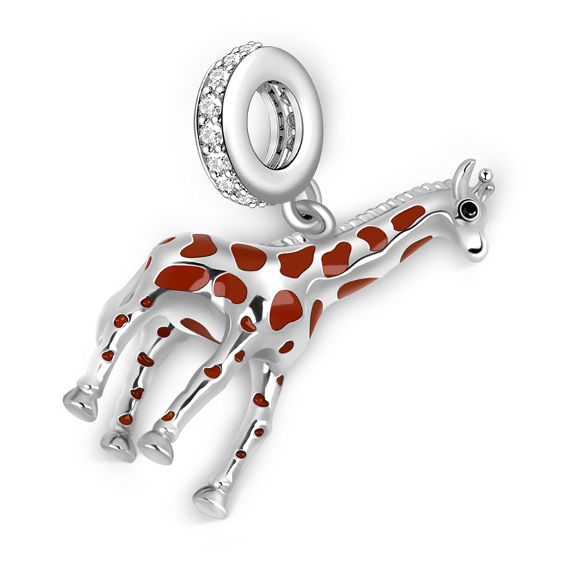 Gnoce Giraffe Pendant Platinum-plated Silver Blend_2