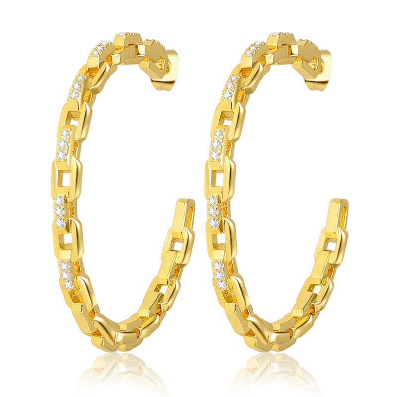 Bond Hoop Earrings 18K Gold Plated Brass_2