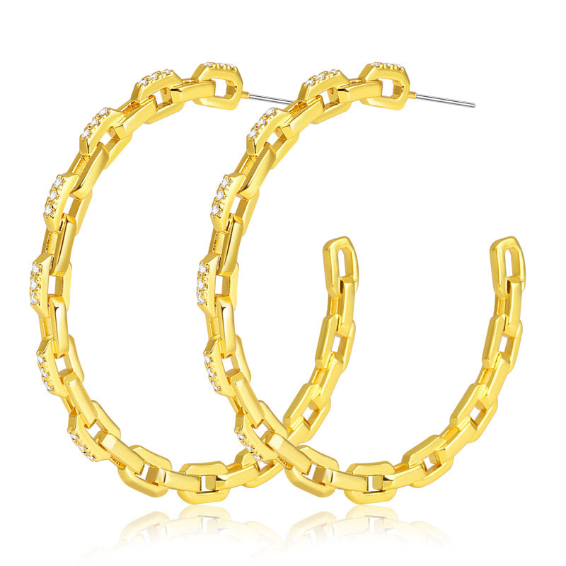 Bond Hoop Earrings 18K Gold Plated Brass_1